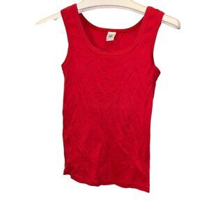 petit bateau red cotton classic tank top 14 ans womans S